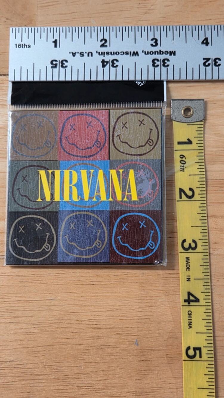 Nirvana Smiley Face Pop Art Fridge Magnet 2011 Official Band Rock Merch 3"